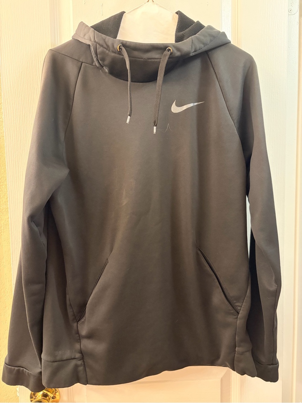 Nike Men's Charcoal Gray Crewneck Hoodie with Swoosh